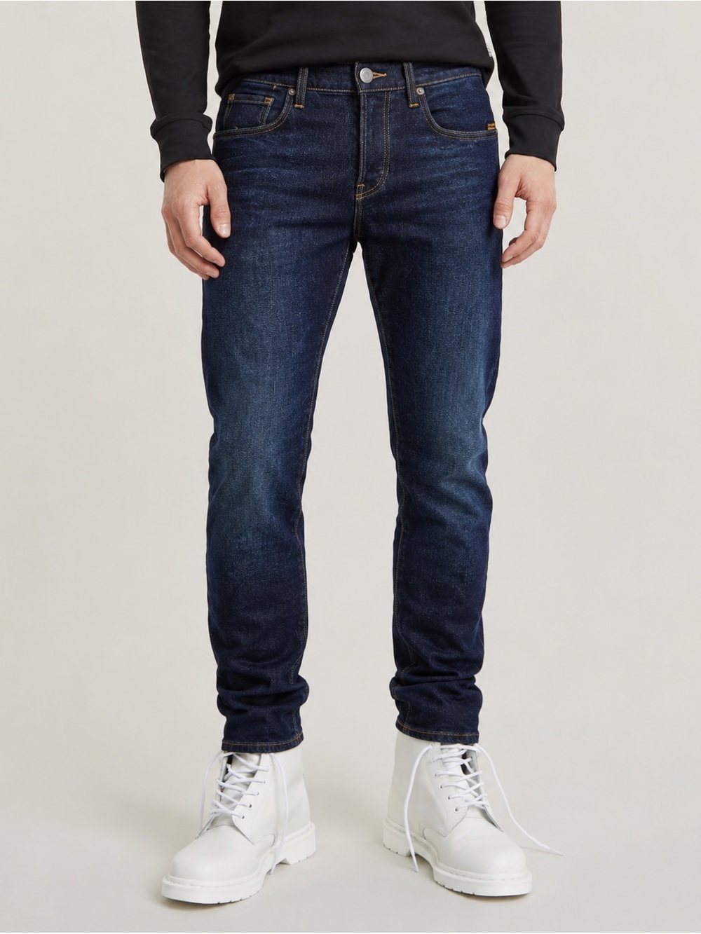 G-Star RAW 3301 Slim Dark Wash Button Fly Jeans Men’s 32x32 Premium Denim